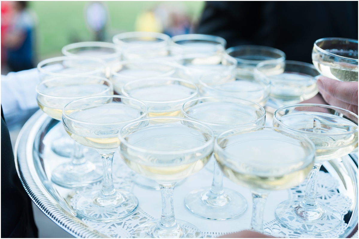 Champagne Glasses on a Tray at Aldrich Mansion