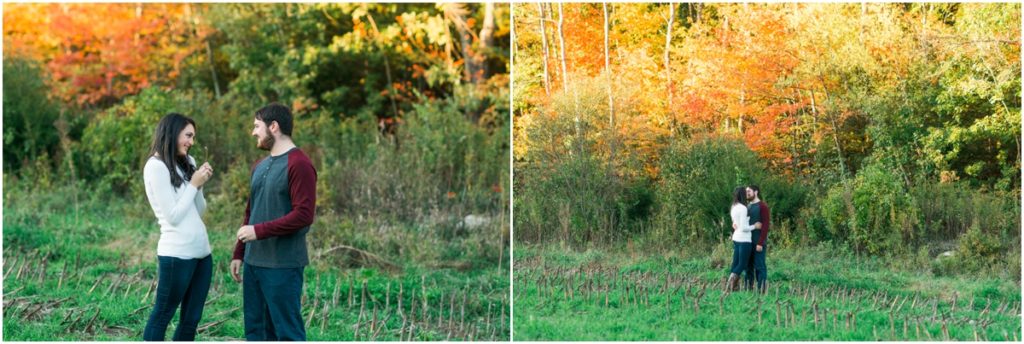 Great Brook Farm Sunset Engagement Session with Fall Foliage | Newbury ...