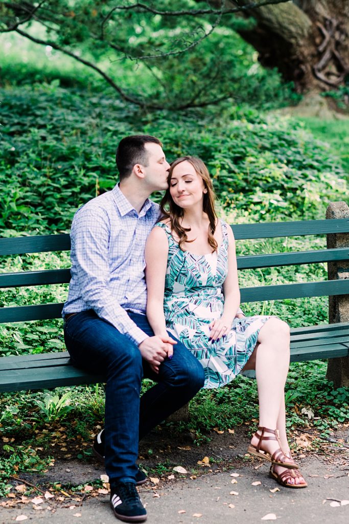 Relaxed Engagement Photos in the Park